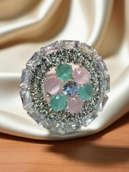 Mint & Green Cocktail Ring